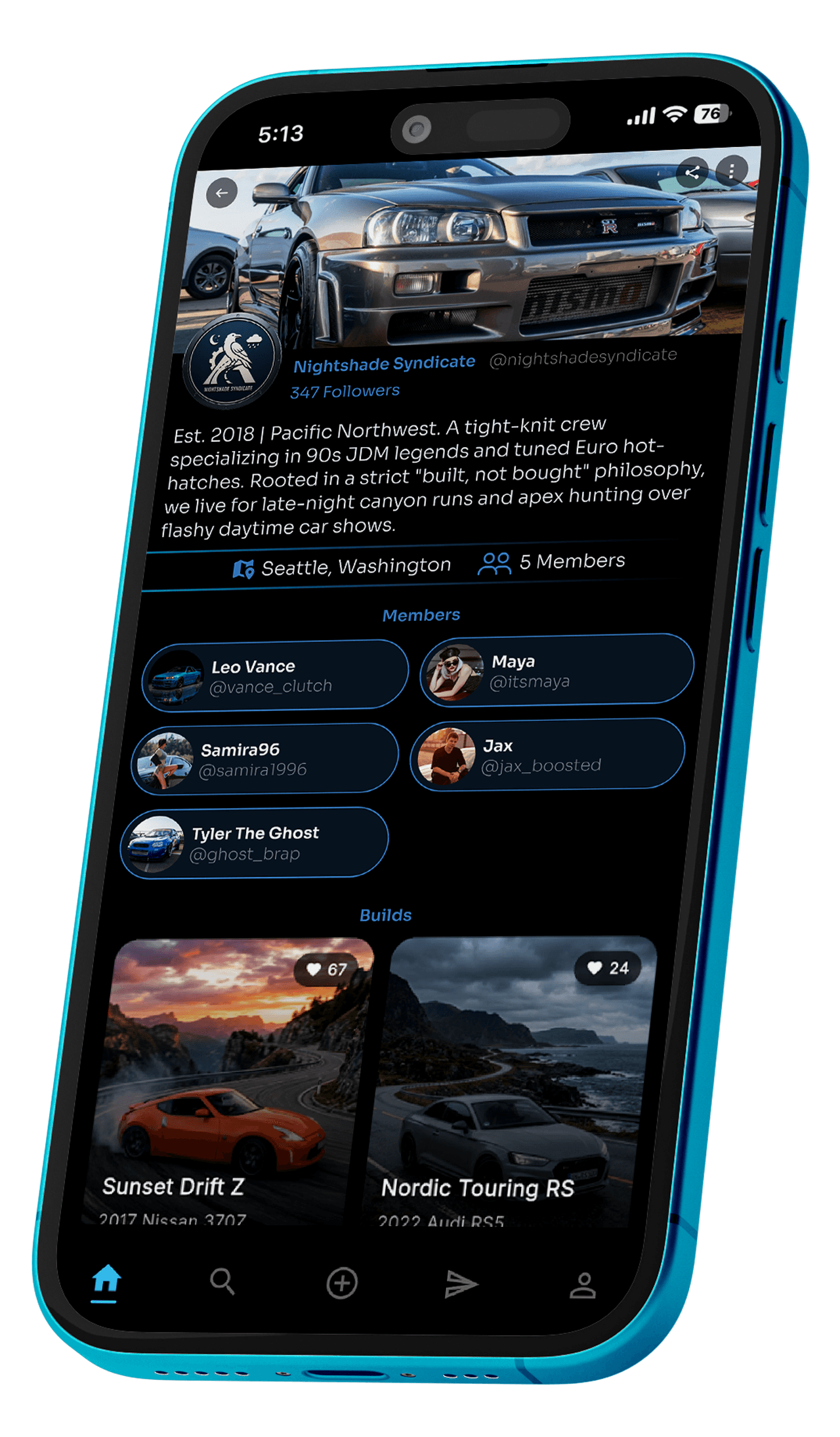 Revv Social Crew Profile Mockup